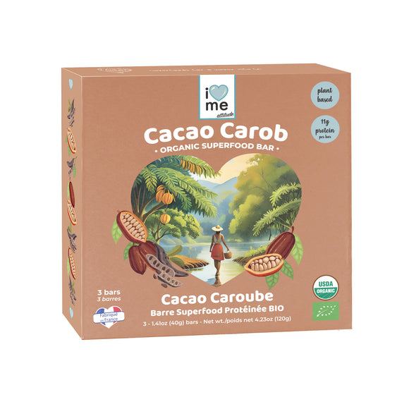 Barre Cacao Caroube protéinée Bio (x3 barres)