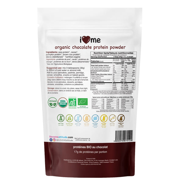 Protéines au Chocolat - BIO VEGAN